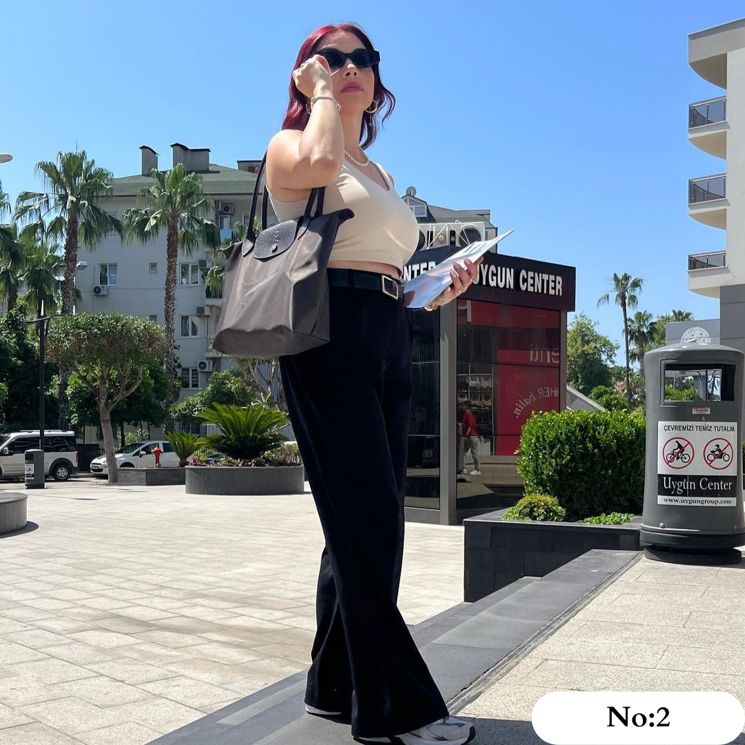 Kahverengi Çıtçıtlı Gerçek Deri Saplı Katlanabilir Omuz Çantası